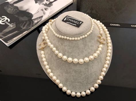 chanel pearl necklace replica|cc necklace knockoff.